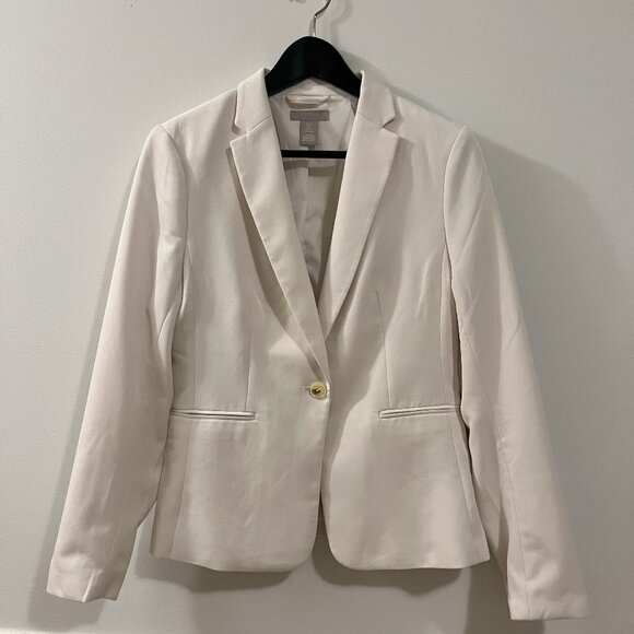 H&M Women's White Blazer, Small - Picture 1 of 9